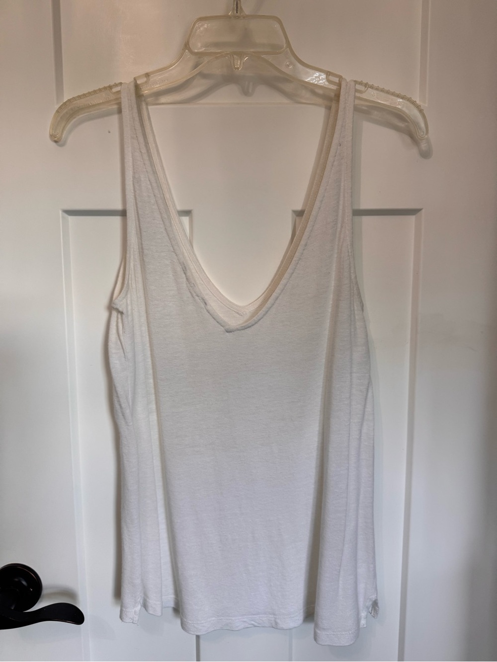 H&M White V-Neck Tank Top